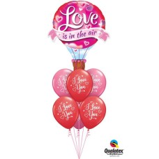Bukiet 822 Red & Rose â€žI Love Youâ€ Balloon Qualatex #78529 57055-6